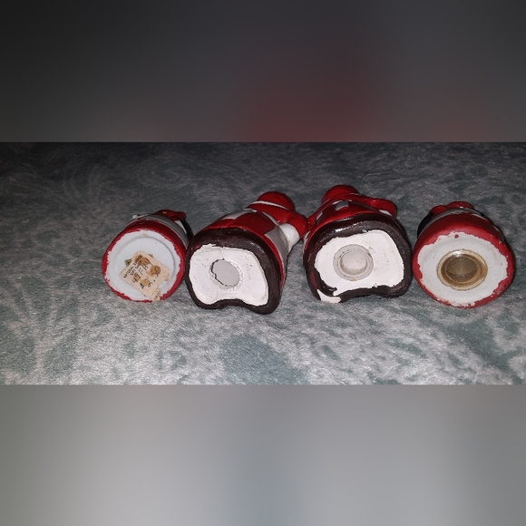 Black red & White Vintage Americana Salt, pepper, Shakers toothpick holder 1940' - Picture 4 of 6